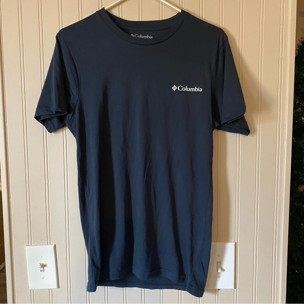 Columbia Men’s 4x4 Outlander Graphic T-Shirt Blue Cotton size Small